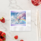 Trendy Holographic Hot Air Ballon Paper Napkin Serviette (Beispiel)