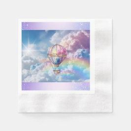 Trendy Holographic Hot Air Ballon Paper Napkin Serviette