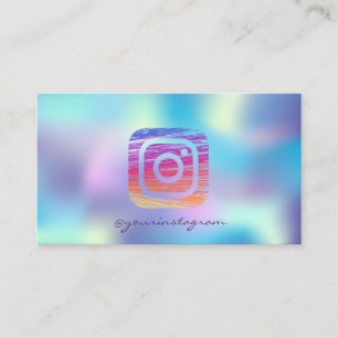 Trendy Holographic Instagram Social Media Visitenkarte