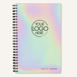 Trendy Holographic Iridescent Modern Logo Notizblock