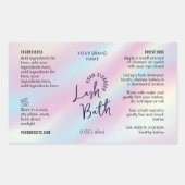 Trendy Holographic Lash Bath Flasche Wrapper Label Rechteckiger Aufkleber (Vorderseite)
