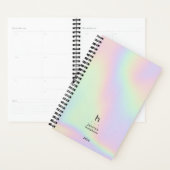 Trendy Holographic Modern Monogram Weekly Planer (Anzeige)
