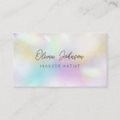 Trendy Holographic Opal Stone Business Card Visitenkarte (Vorderseite)