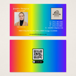 Trendy Holographic Rainbow Business Card