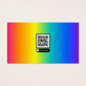 Trendy Holographic Rainbow Business Card (Rückseite)