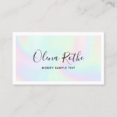 Trendy Holographic Signature Script Beruflich Telefonnummerkarte (Vorderseite)