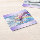 Trendy Holograpic Hot Air Ballon Paper Untersetzer (angewinkelt)