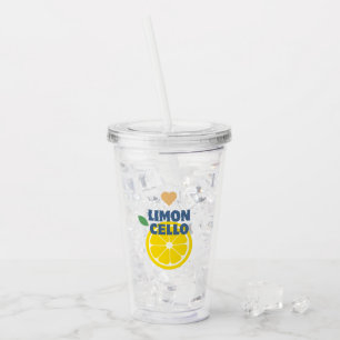 Trendy Homemade Limoncello Lemon Liquor Gefallen Acryltrinkbecher