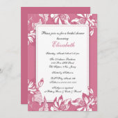 Trendy Honeysuckle Floral Bridal Dusche Einladung (Vorne/Hinten)