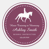 Trendy Horse Training Business Sticker (Vorderseite)