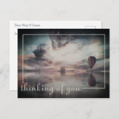 Trendy Hot Air Ballon Postkarte (Vorne/Hinten)