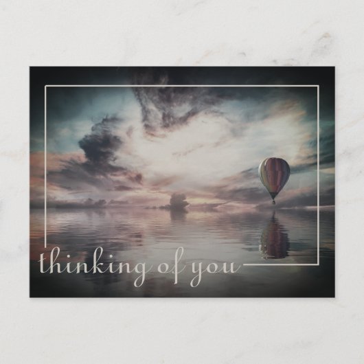 Trendy Hot Air Ballon Postkarte (Vorderseite)