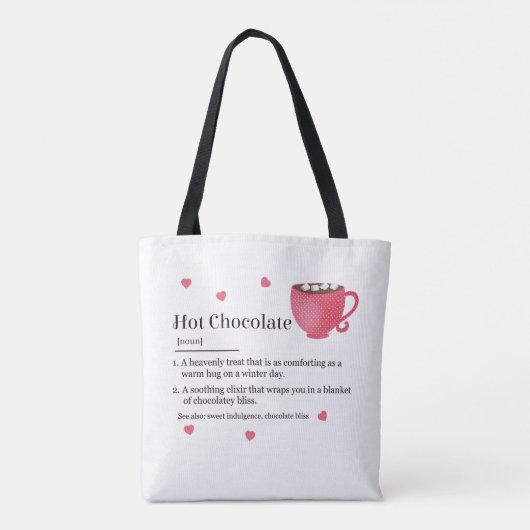 Trendy Hot Chocolate Definition Tasche (Rückseite)