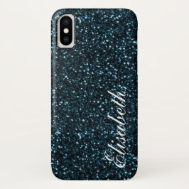 Trendy Hot Darkblue bedruckter Glitzer personalisi Case-Mate iPhone Hülle