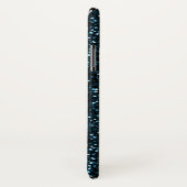 Trendy Hot Darkblue bedruckter Glitzer personalisi Case-Mate iPhone Hülle (Hinten/Rechts)