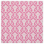 Trendy Hot Pink Baroque Damask Muster Stoff (Muster)
