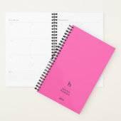 Trendy Hot Pink Modernes Monogramm wöchentlich Planer (Anzeige)