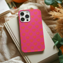 Trendy Hot Pink & Orange Heart