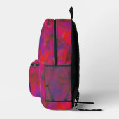 Trendy Hot Pink Red Violet Gefärbte Krawatte Hippi Bedruckter Rucksack (Rechts)