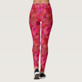 Trendy Hot Pink Retro Muster Leggings (Rückseite)