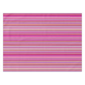 Trendy Hot Pink Streifen Fun farbiges Muster Tischdecke (Vorderseite (Horizontal))