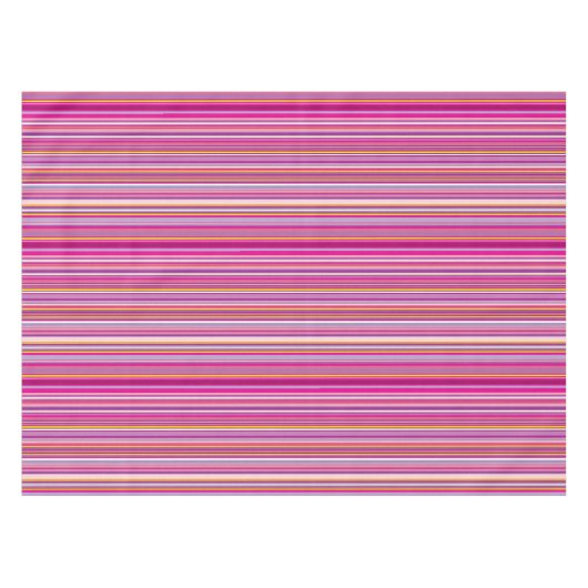 Trendy Hot Pink Streifen Fun farbiges Muster Tischdecke (Vorderseite (Horizontal))