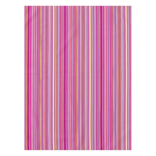 Trendy Hot Pink Streifen Fun farbiges Muster Tischdecke (Vorderseite)