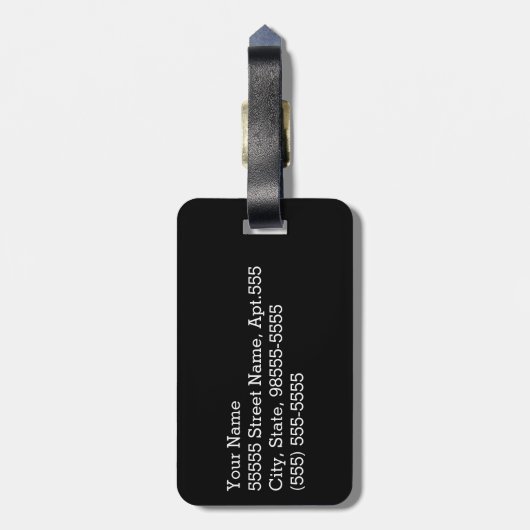 Trendy Hot Pink Zebra Print Glitz Glitzer Glitzern Gepäckanhänger (Rückseite vertikal)