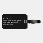 Trendy Hot Pink Zebra Print Glitz Glitzer Glitzern Gepäckanhänger (Rückseite horizontal)