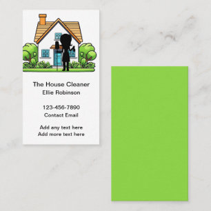 Trendy House Maid Cleaner Business Cards Visitenkarte