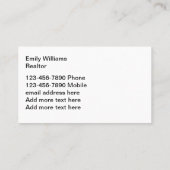 Trendy House Symbol Real Anwesen Business Cards Visitenkarte (Rückseite)