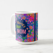 Trendy Hübsch Floral World ist die beste Mama Insp Kaffeetasse (Vorderseite Links)