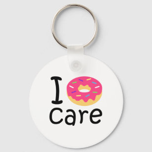 Trendy I Donut Care lustige Phrase Zitat Emoji Schlüsselanhänger