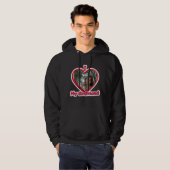 Trendy I Liebe My Girlfriend Red Heart Custom Foto Hoodie (Vorne ganz)