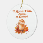 Trendy "I Liebe you, like a latte" Keramik Ornament (Links)