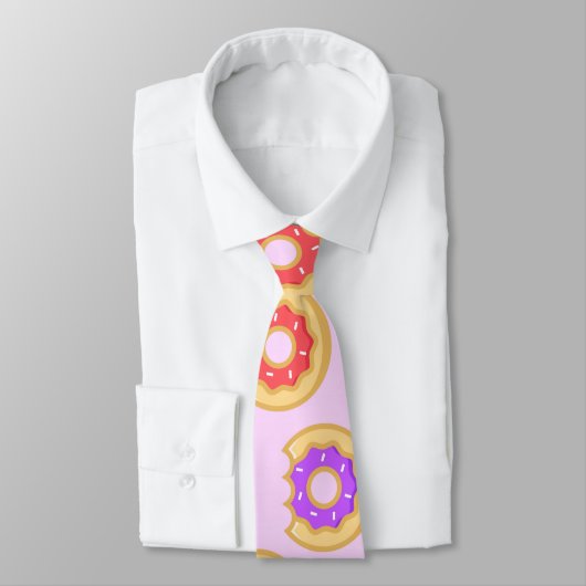 Trendy Iced Donuts Pattern Krawatte (Gebunden)
