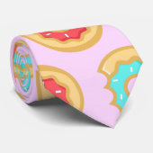 Trendy Iced Donuts Pattern Krawatte (Gerollt)