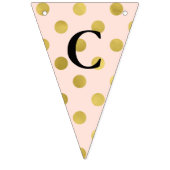 Trendy Imitat-Gold und erröten rosa Glückwünsche Wimpelkette (Erste Fahne)