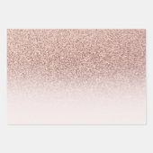 Trendy Imitate Glitzer Rose Gold Elegante Ober Geschenkpapier Set (Vorderseite)
