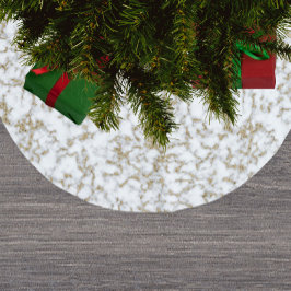 Trendy Imitate Gold Marmormuster Polyester Weihnachtsbaumdecke