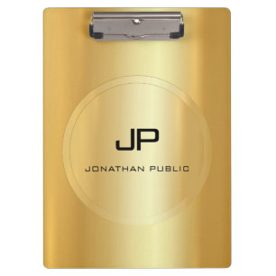 Trendy Imitate Gold Monogram Elegante Classic Vorl Klemmbrett