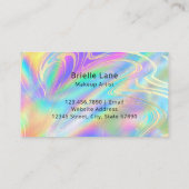 Trendy Imitate Holographic Rainbow Gold Marble Visitenkarte (Rückseite)