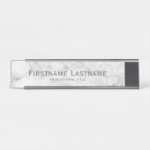 Trendy Imitate Marble Muster Führungskraft Name Schreibtischnamensplakette (Vorderseite )
