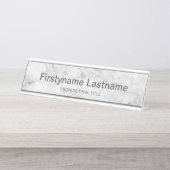 Trendy Imitate Marble Muster Führungskraft Name Schreibtischnamensplakette (Vorderseite )