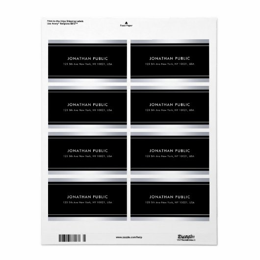 Trendy Imitate Silver Black Modern Glamour Shippin (Vorne)