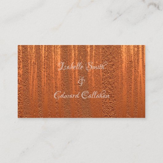 Trendy Imitats Copper Metallic Foil Wedding Websit Begleitkarte (Rückseite)