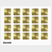 Trendy Imitats Gold Metallic Look Blank Template Quadratischer Aufkleber (Blatt)