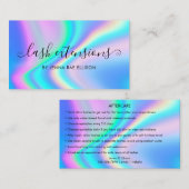 Trendy Imitats Holographic Lash Aftercare Instruct Visitenkarte (Vorne/Hinten)