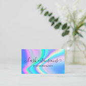 Trendy Imitats Holographic Lash Aftercare Instruct Visitenkarte (Stehend Vorderseite)