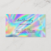 Trendy Imitats Holographic Makeup Artist Visitenkarte (Rückseite)